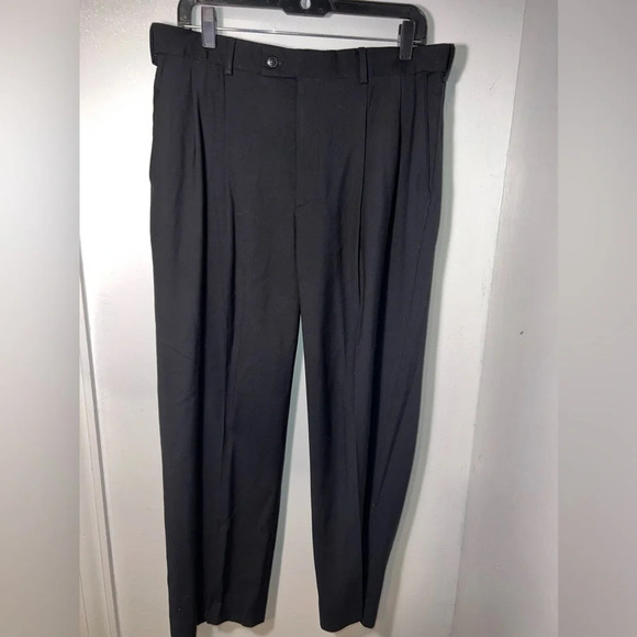 Louis Raphael 34, Rosso, men’s high rise, pocket pleated button zip clasp, pants - Picture 1 of 7